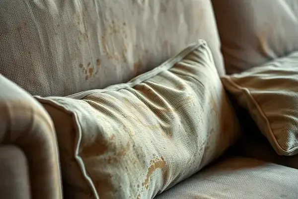 Before - faded upholstery