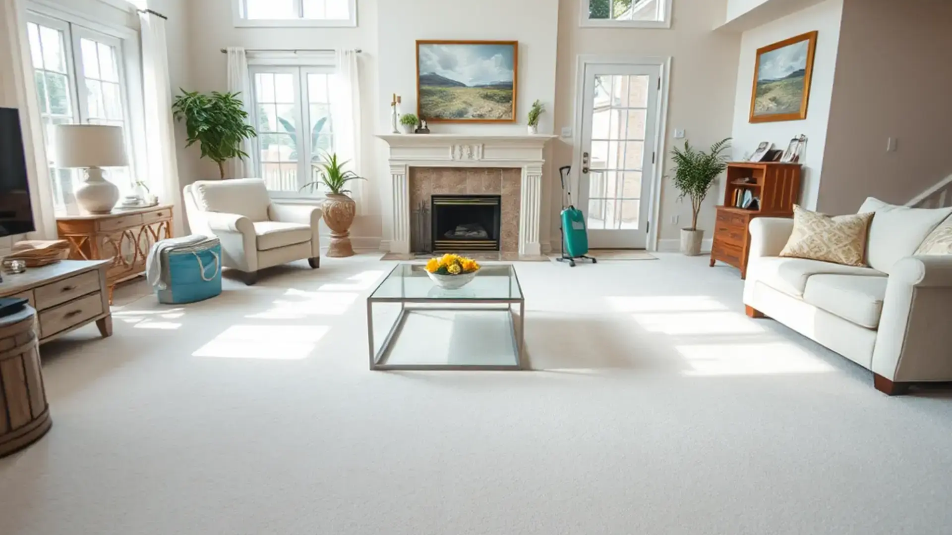 Professional clean carpet and upholstery